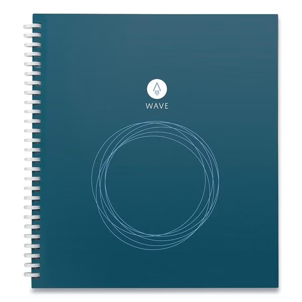 Wave Smart Reusable Notebook, Dotted Rule, Blue Cover, 9.5 x 8.5, 40 Sheets, Rocketbook, Mfr#: WAV-S-K-A